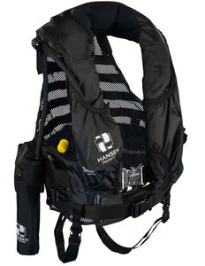 self-inflating life jacket / 275 N / with safety harness / professional