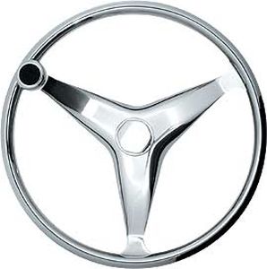 stainless steel power boat steering wheel