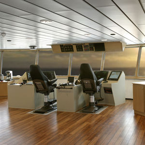 ship helm seat pedestal / floor track / metal