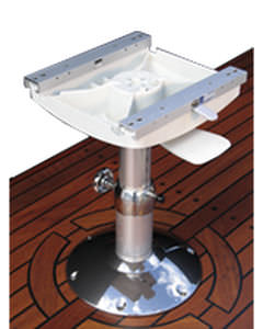 boat helm seat pedestal / adjustable / metal