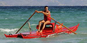 rescue rowing catamaran