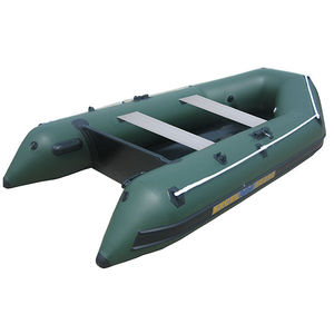 outboard inflatable boat / electric / for fishing / 4-person max.