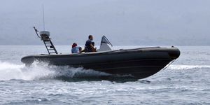 patrol boat / outboard / rigid hull inflatable boat / amphibious