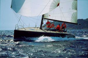 cruising-racing sailboat