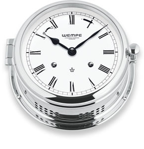 analog clock / brass / chrome