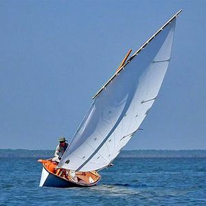 classic open sailing/rowing boat