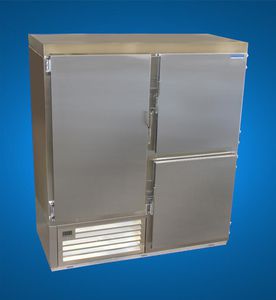 ship freezer / upright / stainless steel