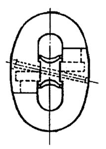 Kenter shackle for ships