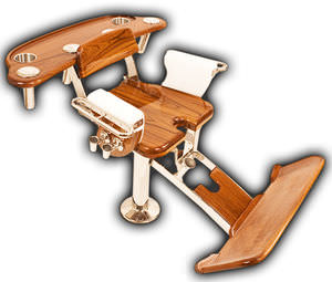 teak fighting chair / for boats / with armrests