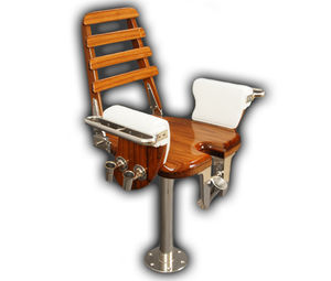 Teak fighting chair - 80lb. - Murray Products - for boats / with