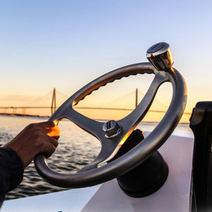 inox power boat steering wheel