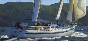 cruising sailing yacht