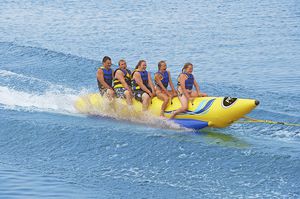 5-person max. towed banana buoy