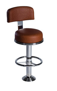 ship bar stool / for yachts / stainless steel / round base