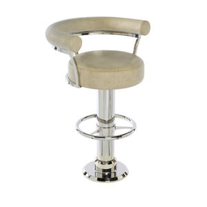 ship bar stool / for yachts / stainless steel / round base