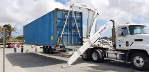 container trailer / for terminals / self-loading container / side-lift