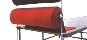 cutting table feed storage rack