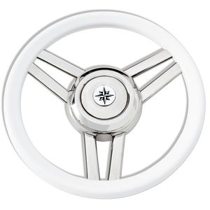 stainless steel power boat steering wheel