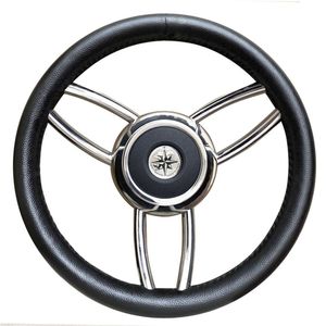 stainless steel power boat steering wheel