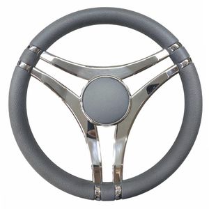 stainless steel power boat steering wheel