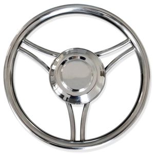 stainless steel power boat steering wheel 1