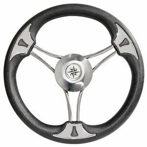 stainless steel power boat steering wheel