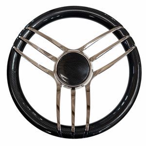 stainless steel power boat steering wheel 1