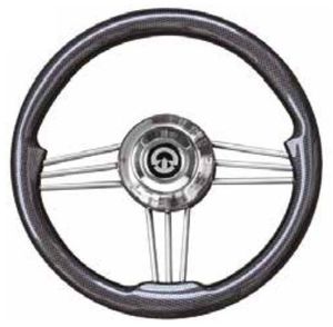 stainless steel power boat steering wheel