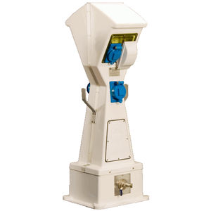 electrical distribution pedestal / water supply / with built-in light / for docks