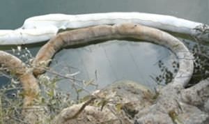 pollution control boom / absorbent / sheltered waters / river