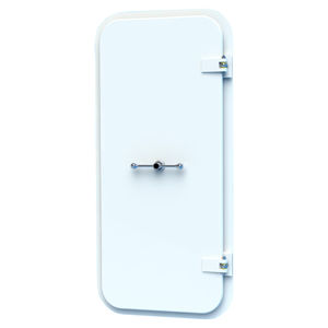 ship door / for yachts / weathertight / with glass panel