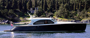 Downeast motor yacht