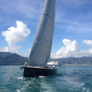 cruising-racing sailboat