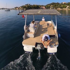 solar powered center console boat