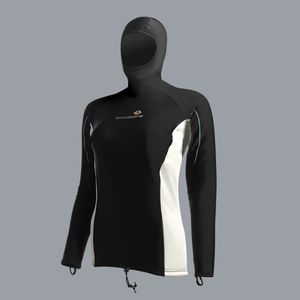 Long-sleeve neoprene top - L/S - LavaCore International - with hood /  women's