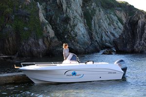 outboard center console boat / center console / open / 7-person max.