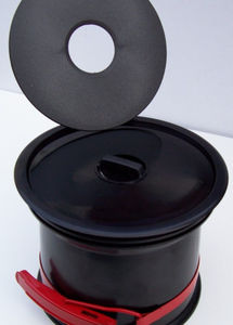 built-in trash can