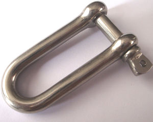 straight shackle for ships / anchor chain / stainless steel