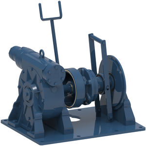 ship windlass / horizontal / hydraulic / single-drum
