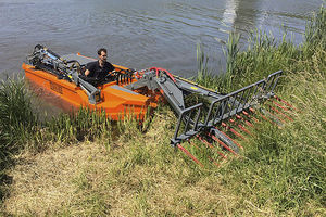 mowing boat