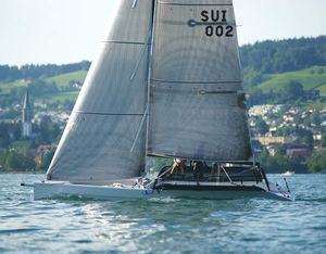 racing sailboat