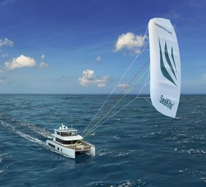 kite propulsion system for ships