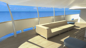 yacht awning pole