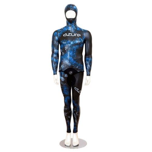 Spearfishing wetsuit WSH series Azure Passion with hood / twopiece / 3 mm