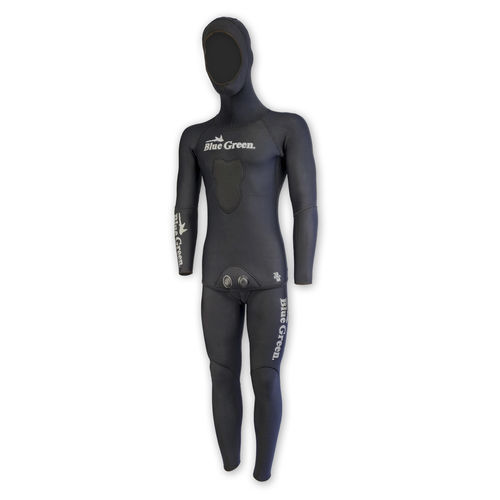 Dive wetsuit - Black Hunter - BlueGreen - long-sleeve / one-piece / with hood