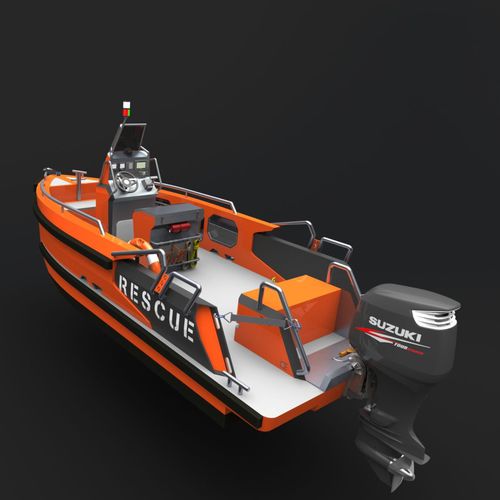 Professional rescue boat - 650R - SEAX BOATS - outboard
