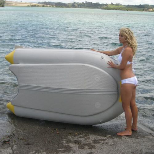 Outboard inflatable boat - BM420 - Aakron Xpress Ltd - foldable / dive / for fishing