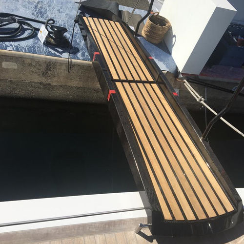Boat gangway - D1.1 - CARBON EQUIPMENT ltd - for yacht / folding / carbon