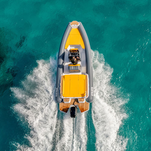 Outboard inflatable boat - R8 FB - RENIER - rigid / center console / 16-person max.