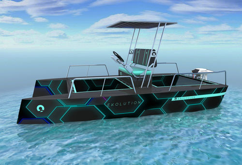 Catamaran small boat - NEO X2 - KAICYCLES™ - outboard / electric / open